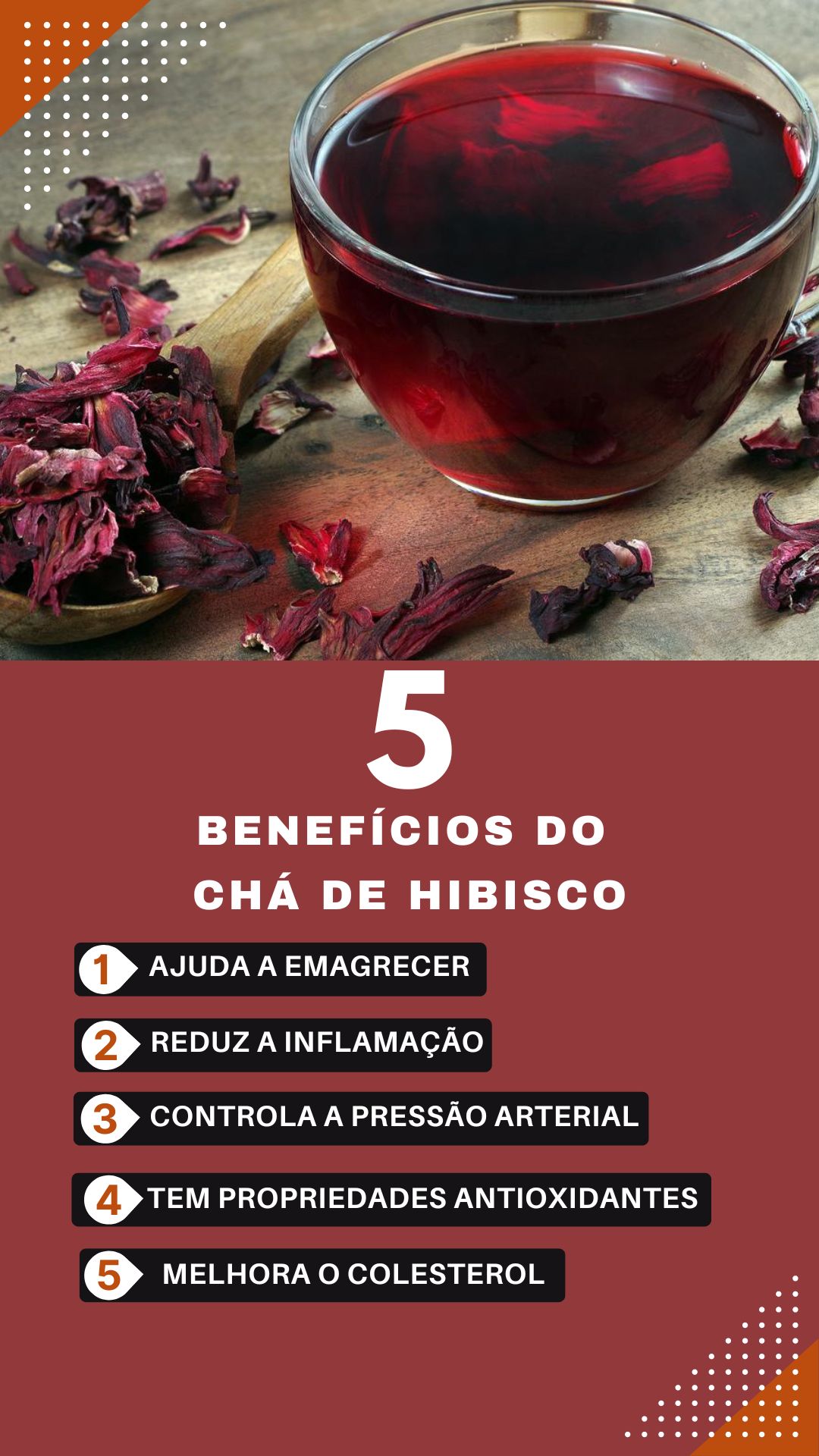 chá de hibisco para pressão alta