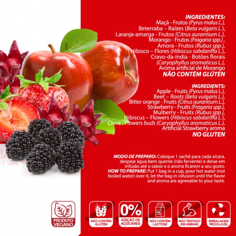 chá de frutas vermelhas emagrece