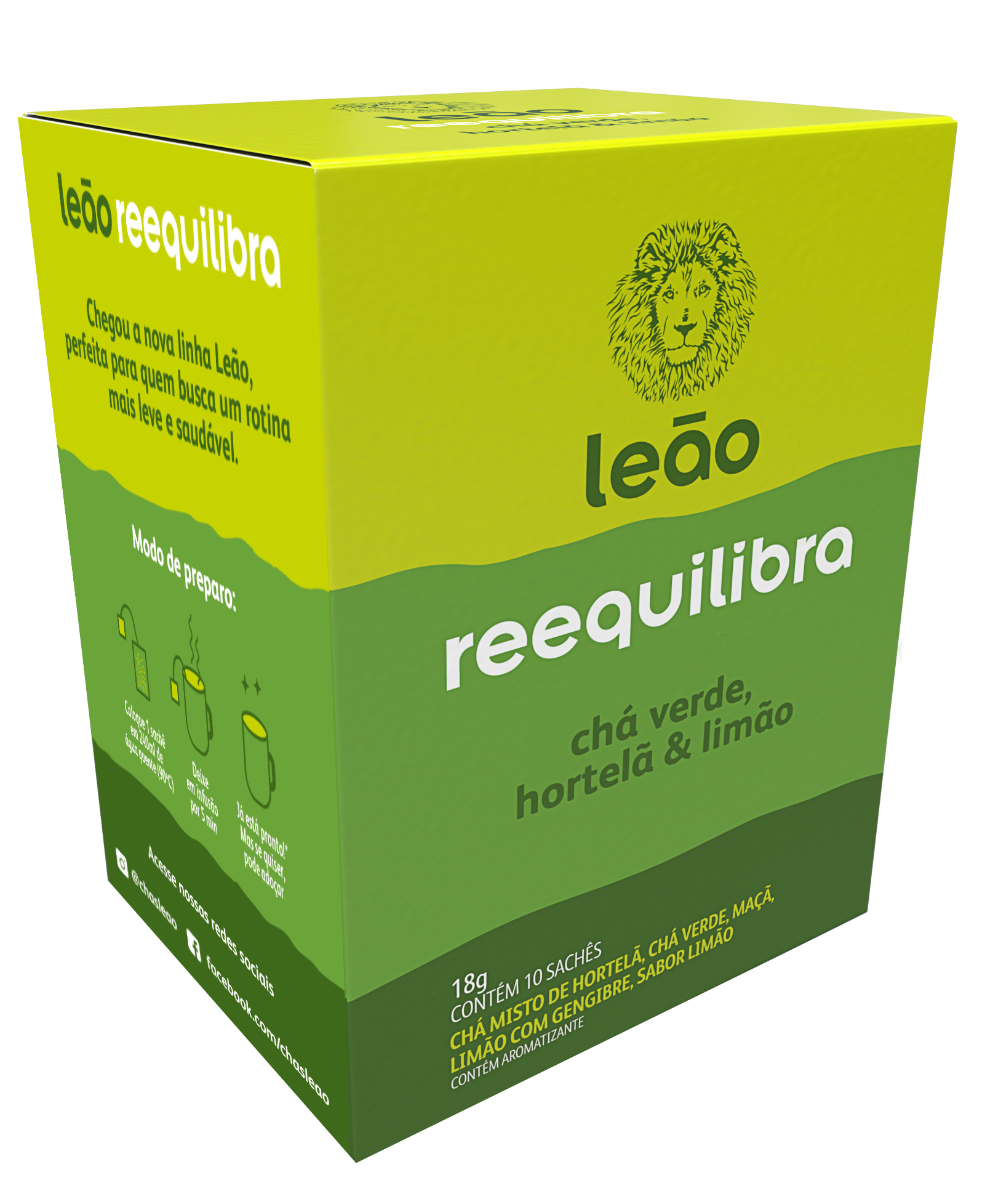 chá verde Leão para energia