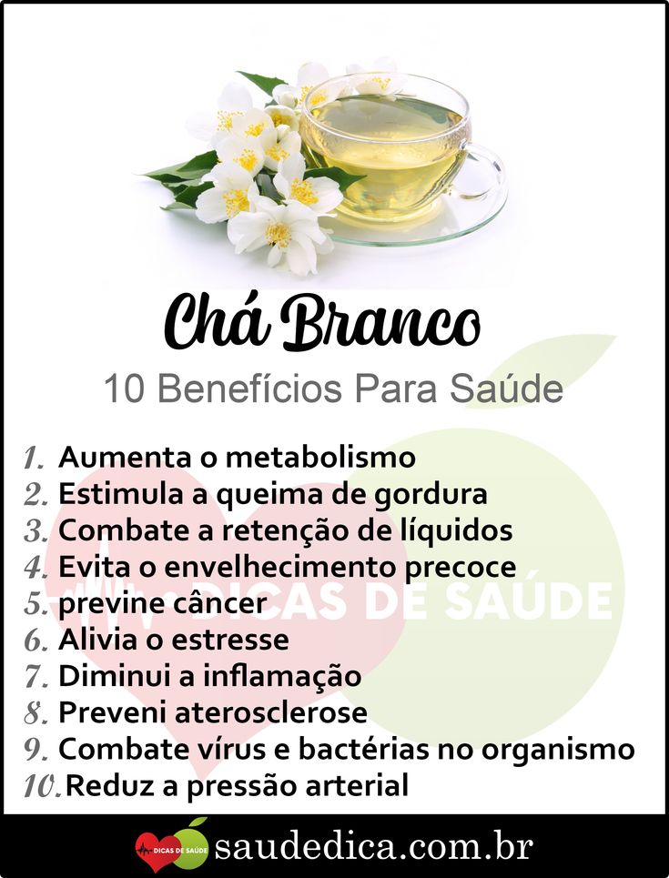 benefícios chá branco pele