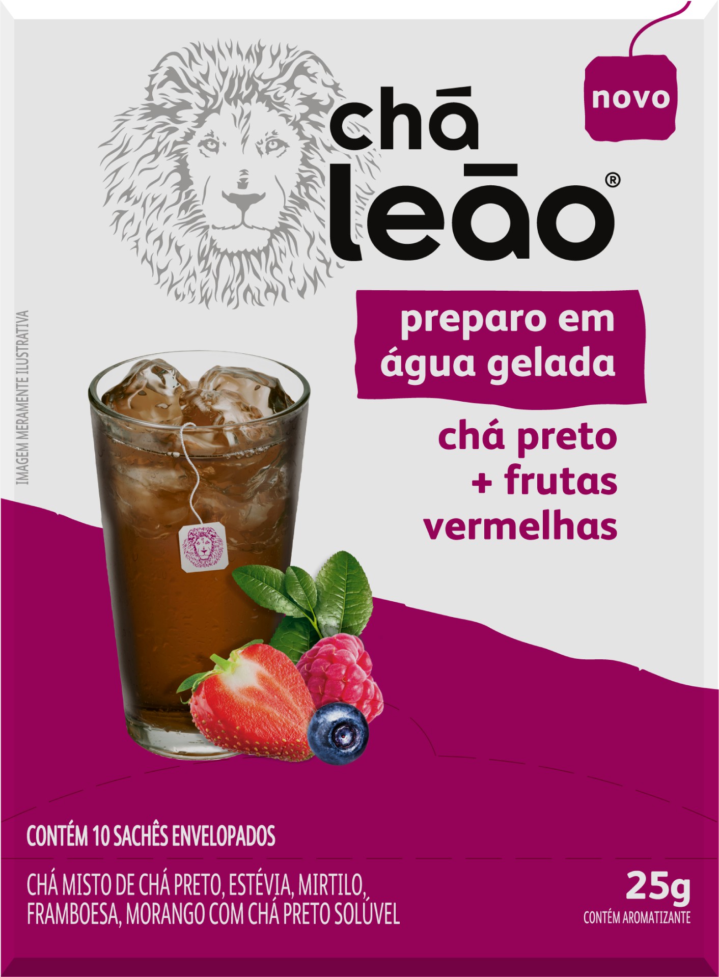 cha leao abacaxi hortelã gelado