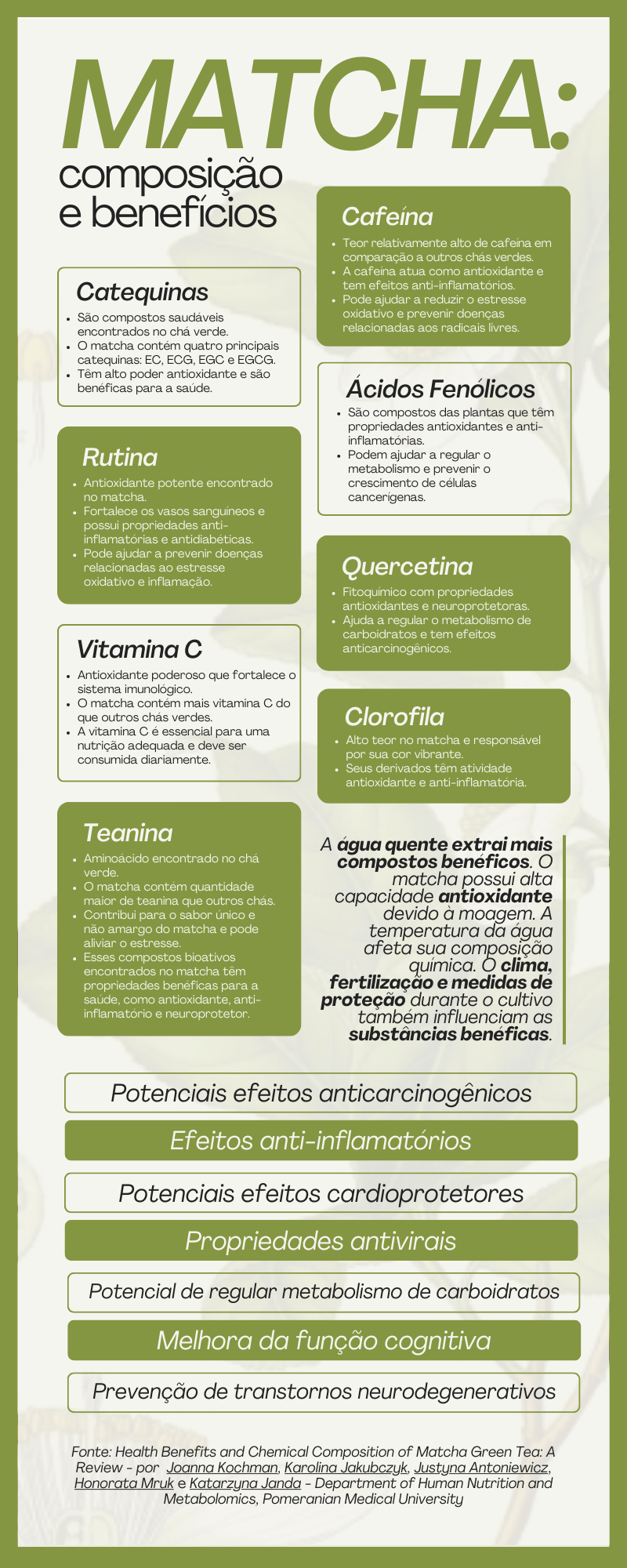 propriedades do matcha
