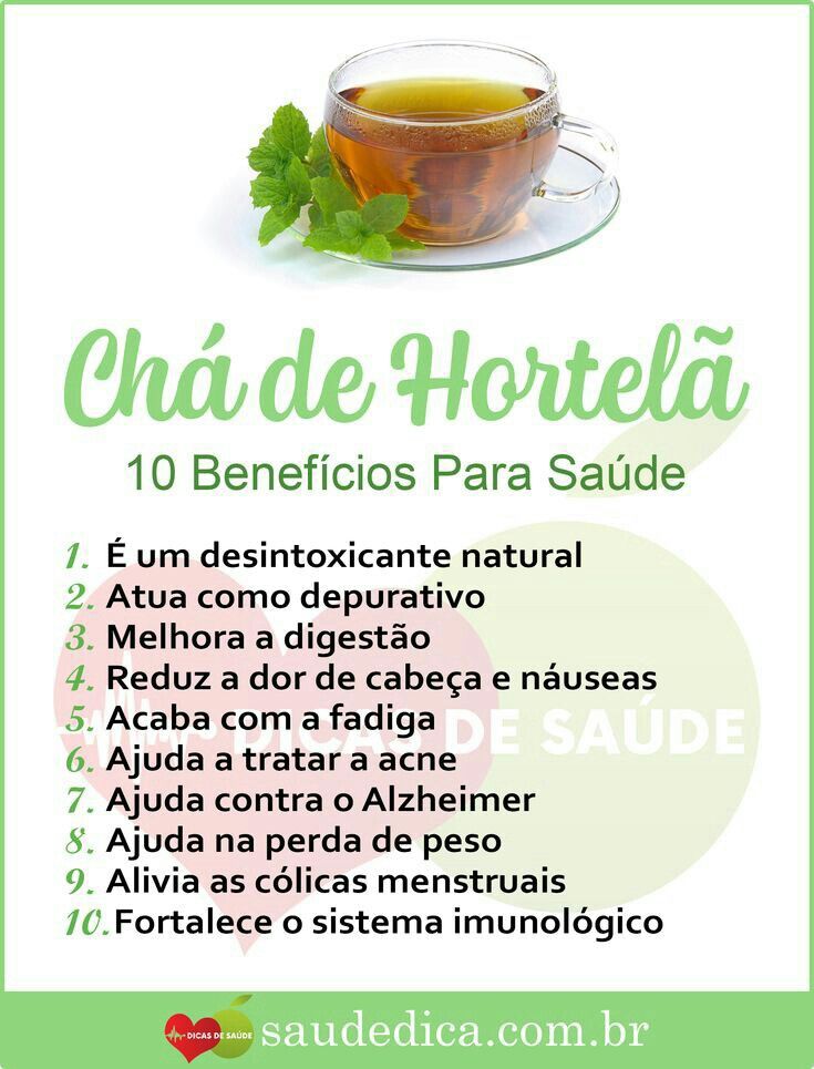chá de hortelã para dor de cabeça