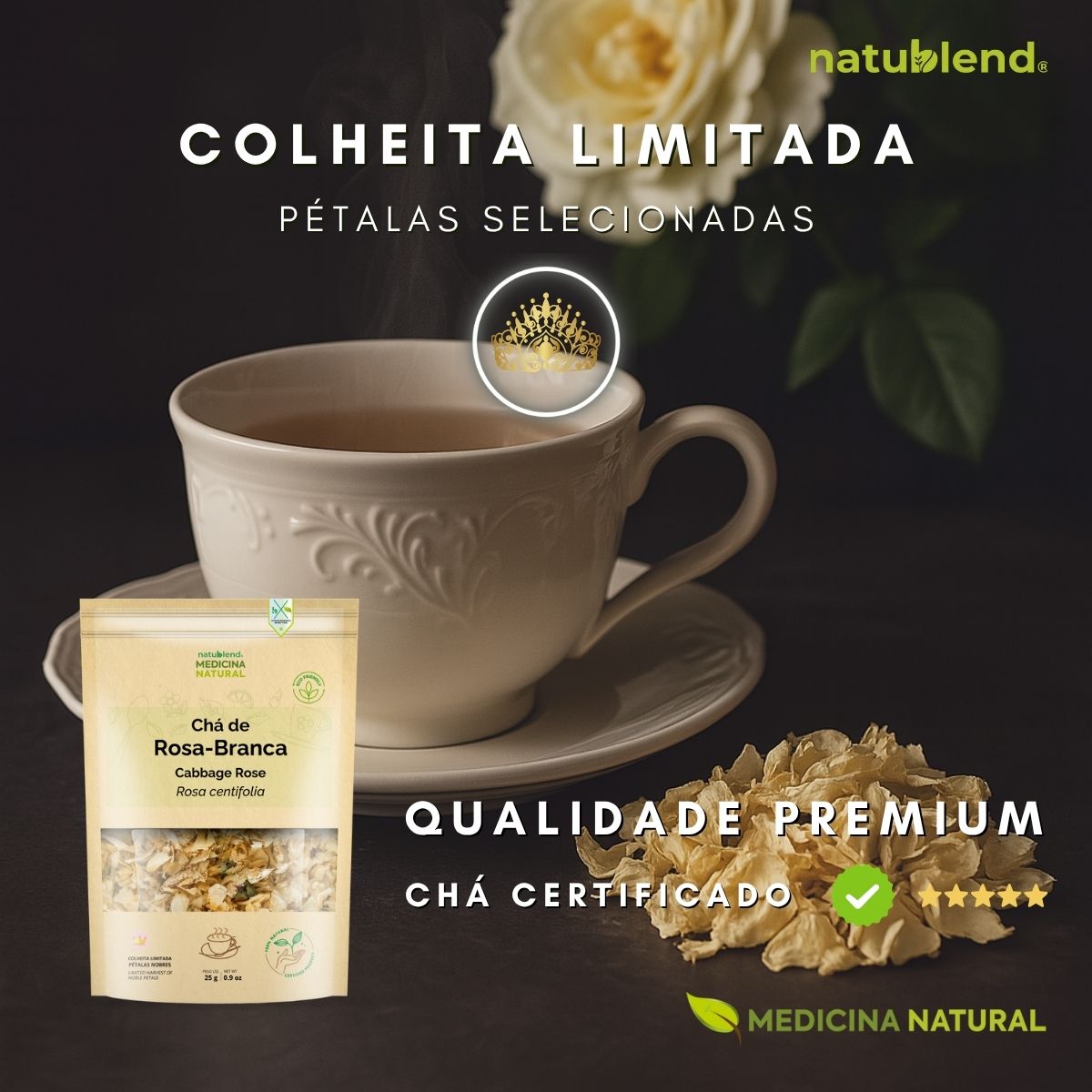 chá de rosa branca olhos