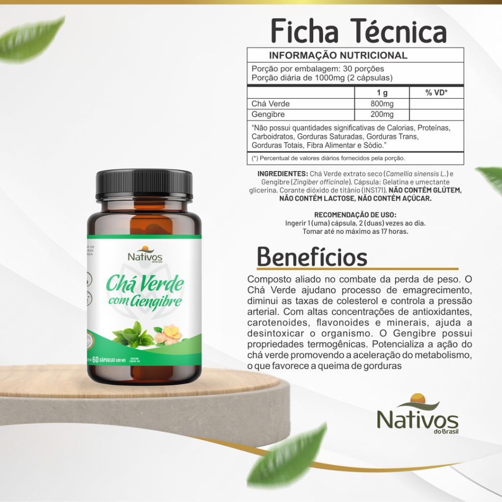 chá verde com gengibre para que serve