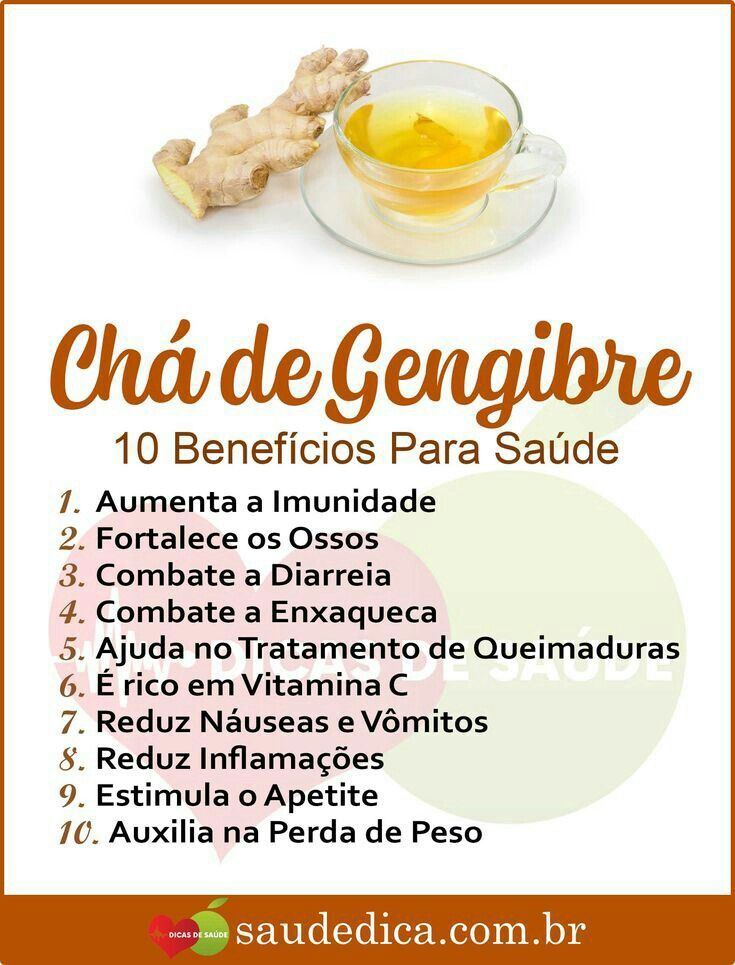 chá verde com gengibre para imunidade