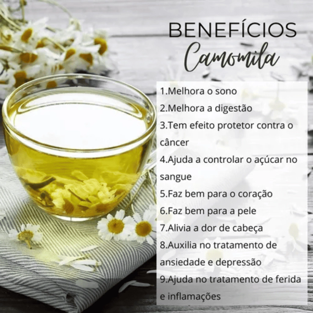 beneficios camomila sono