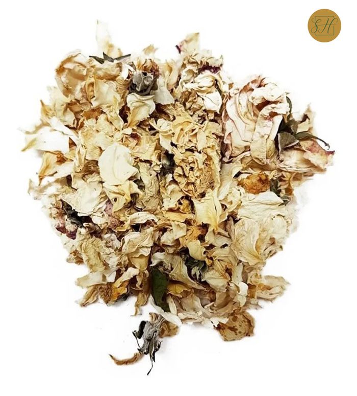 chá de rosa branca para dor de garganta