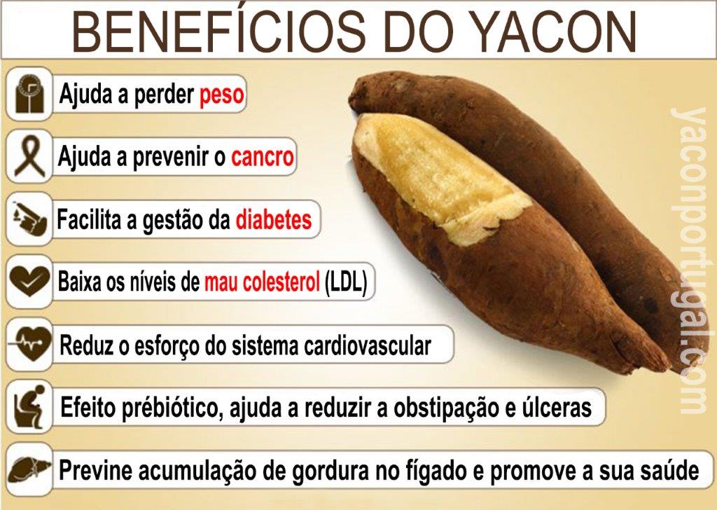 folhas de yacon para que serve