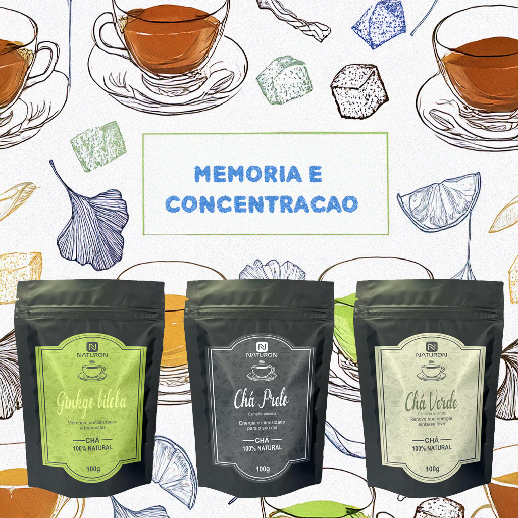 chás para reduzir cansaço mental
