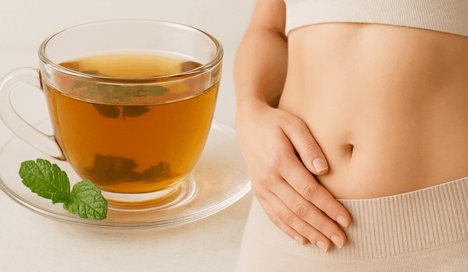 chá para barriga estufada