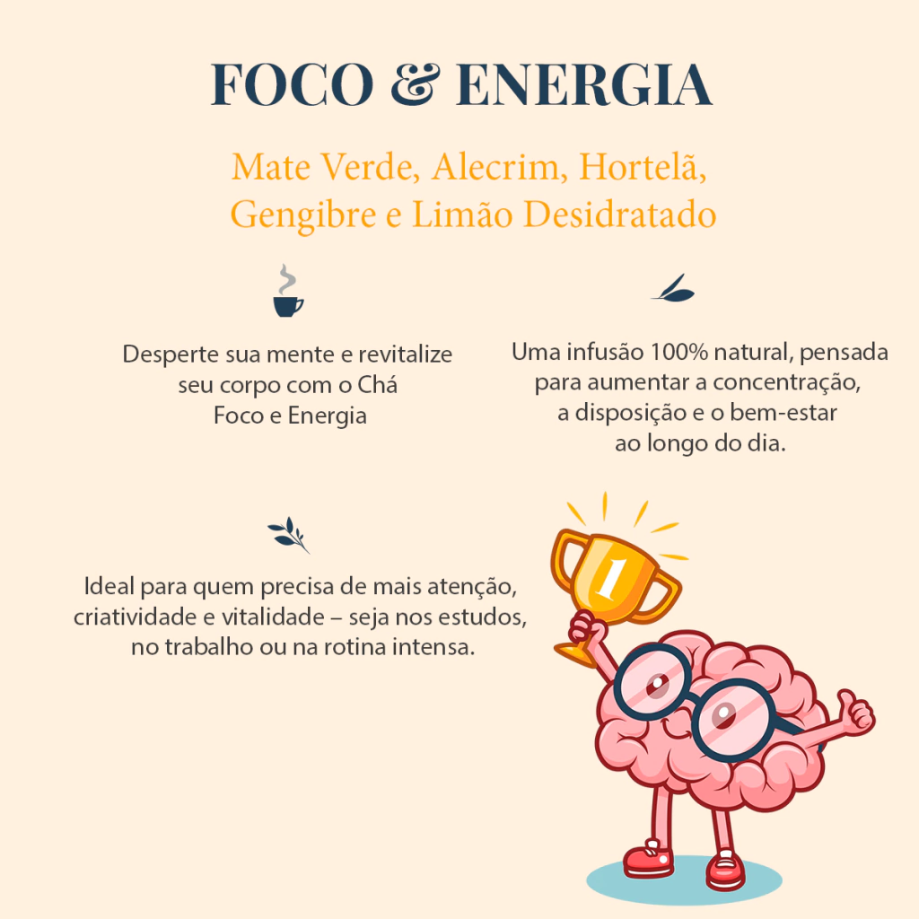 chá para memória e estudo