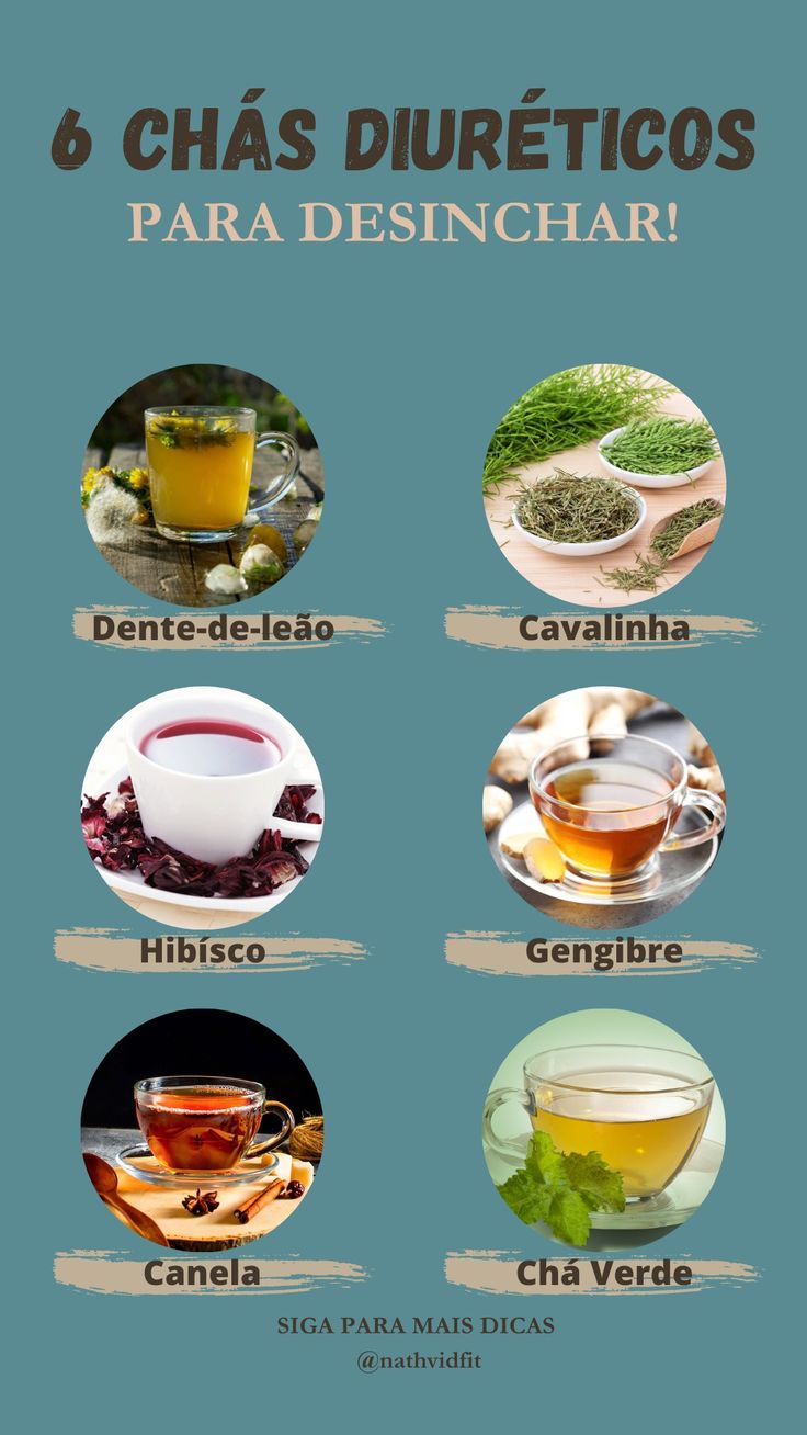receita de chá desinchante