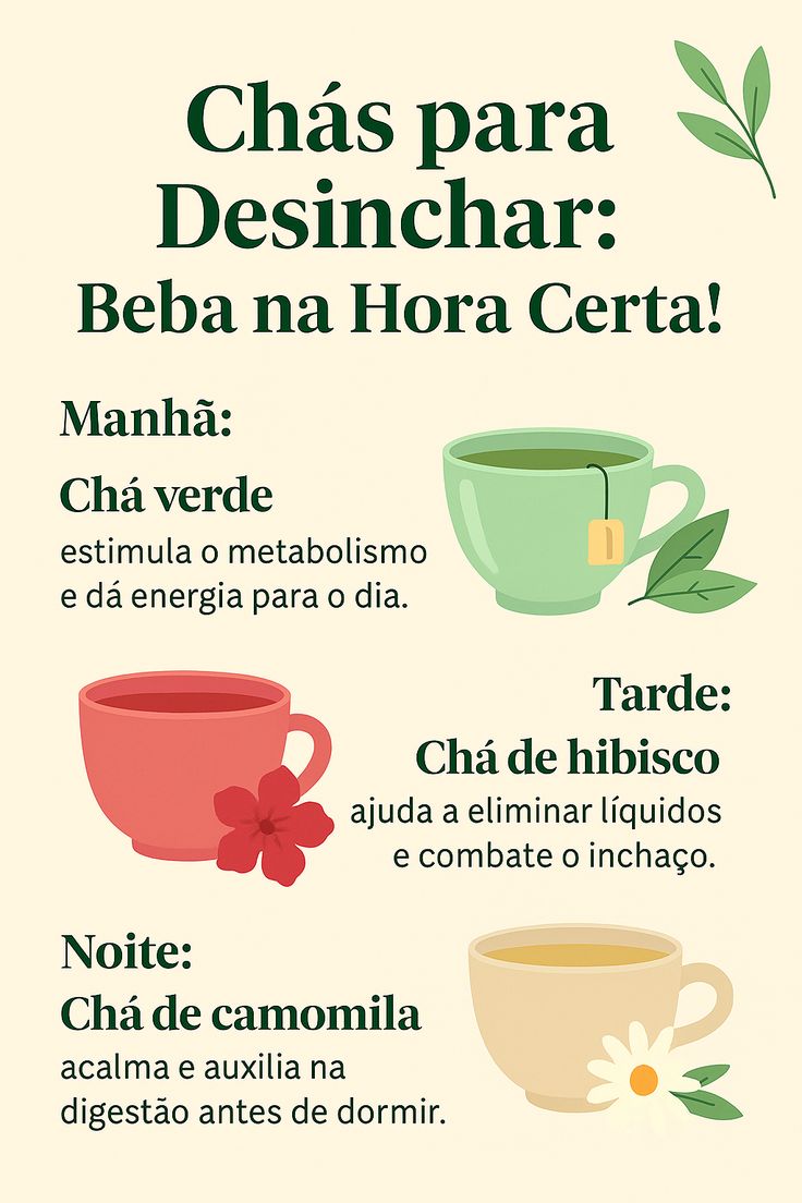 chá para desinchar a barriga