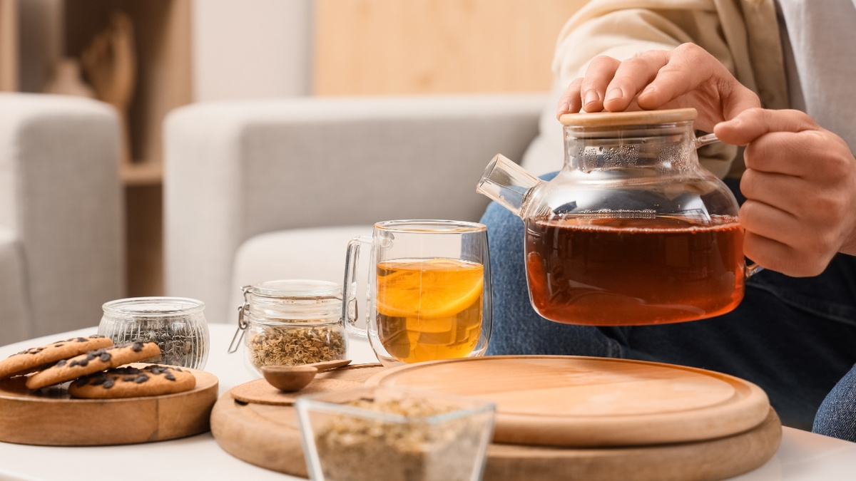chá matinal sem cafeína