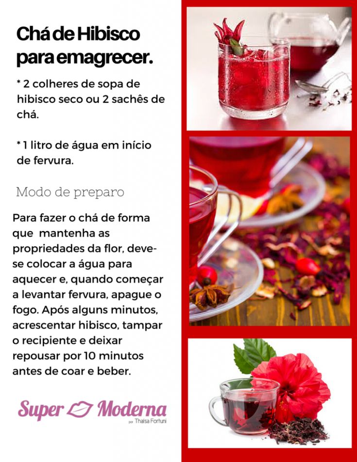 como fazer chá de hibisco para perder peso