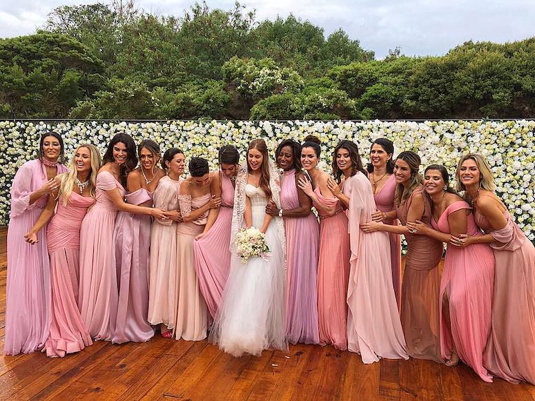 vestido rosa para casamento