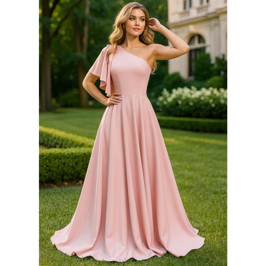 vestido rosa nude madrinha